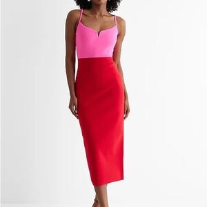 Express Color Block Contour Dress - NWT